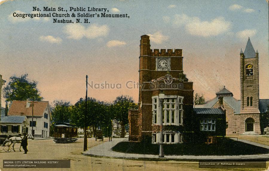 Postcard: Congregational Church and Soldier
